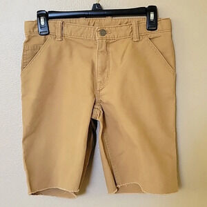 GAP Boys Brown Frayed Hem Shorts Casual Summer Vacation - Size 14